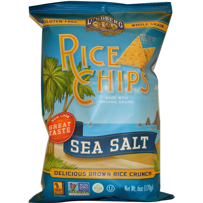 Lunberg: Rice Chips Sea Salt, 6 Oz