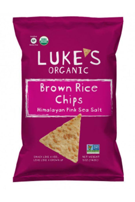 Luke's Organic: Brown Rice Chips Himalayan Pink Sea Salt, 5 Oz