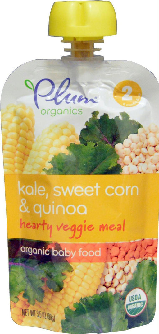 Plum Organics: Organic Baby Food Stage 2 Kale Sweet Corn & Quinoa, 3.5 Oz