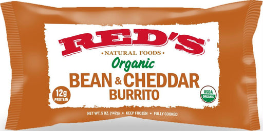 Red's Natural Foods: Organic Bean & Cheddar Burrito, 5 Oz