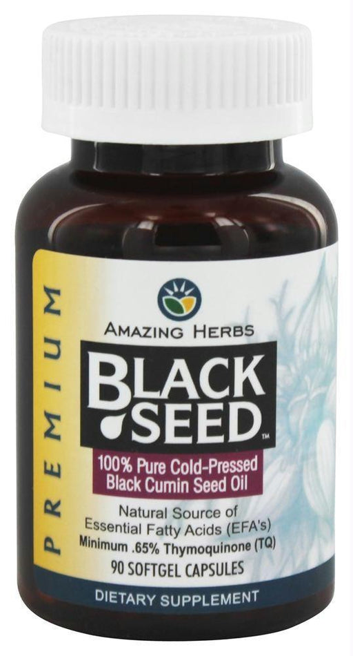 Amazing Herbs: Black Seed 500 Mg, 90 Softgel Capsules