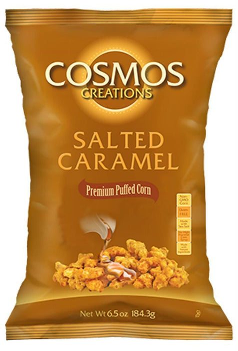 Cosmos Creations: Gluten Free Salted Caramel Premium Puffed Corn, 6.5 Oz