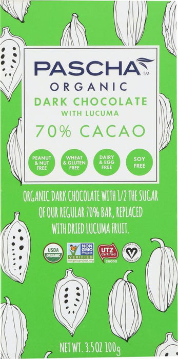 Pascha: Choc Bar Cacao 70% Lucuma (3.500 Oz)