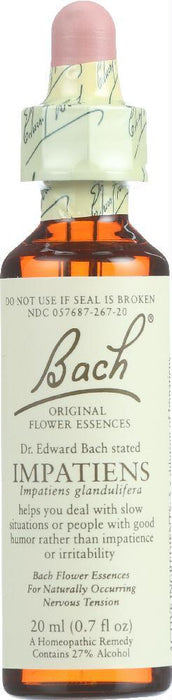 Bach Original Flower Remedies: Impatiens, 0.7 Oz