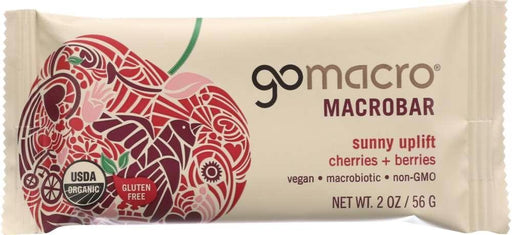 Gomacro: Macrobar Sunny Uplift Cherries + Berries, 2 Oz