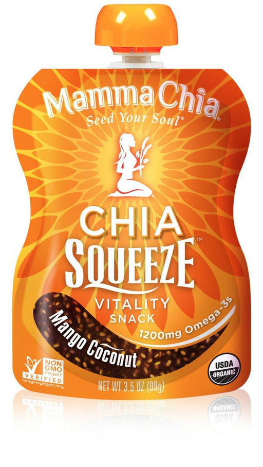 Mamma Chia: Squezze Vitality Snack Mango Coconut, 3.5 Oz