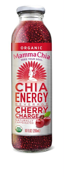 Mamma Chia: Organic Cherry Charge Clean Energy Beverage, 10 Oz