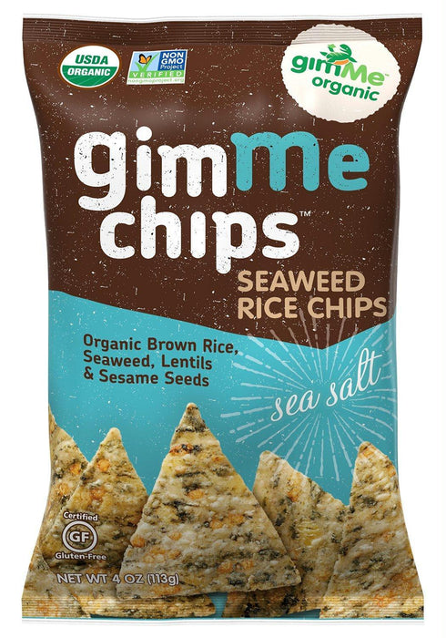 Gimme Chips:  Organic Seaweed Chips With Brown Rice Sea Salt, 4 Oz