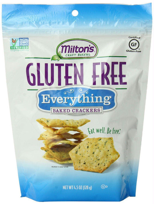 Milton's: Gluten Free Baked Crackers Everything, 4.5 Oz