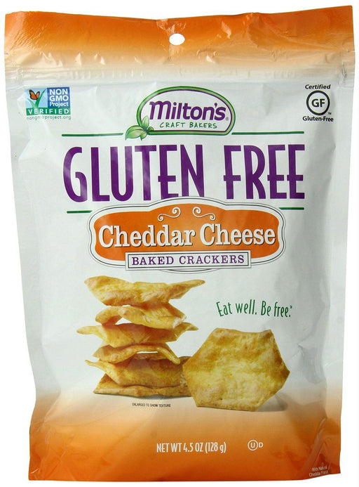 Milton's: Gluten Free Baked Crackers Cheddar Cheese, 4.5 Oz