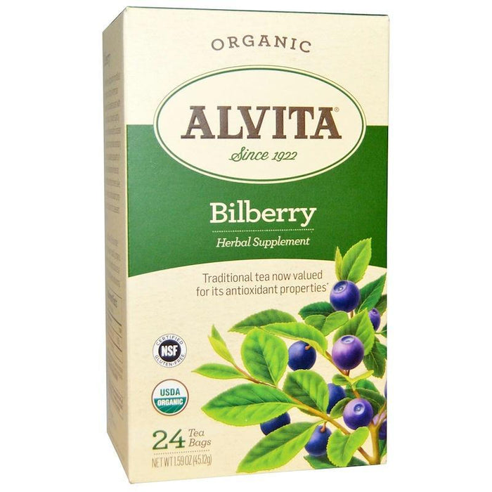 Alvita: Tea Bilberry Organic, 24 Ea