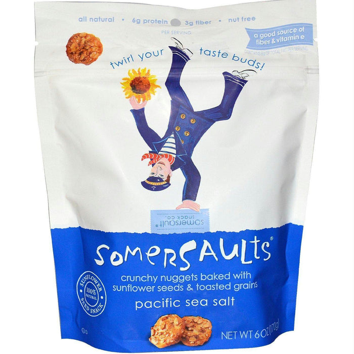 Somersaults: Sunflower Seed Snack Pacific Sea Salt, 6 Oz