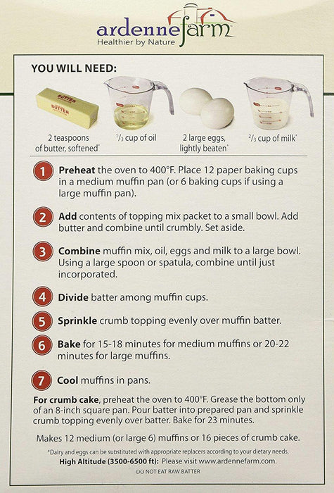 Ardenne Farm: Gluten Free Cinnamon Crunch Muffin & Crumb Cake Mix, 21 Oz