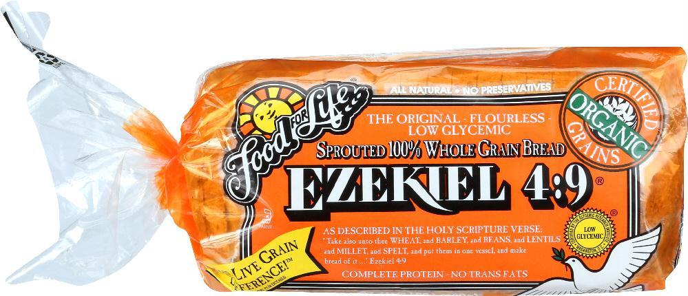 Food For Life: Ezekiel 4:9 Sprouted 100% Whole Grain Bread, 24 Oz