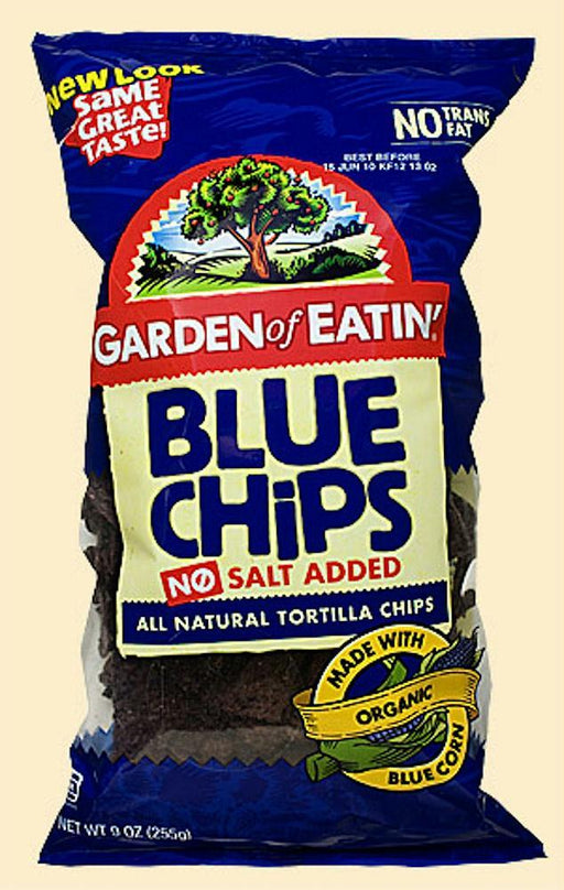 Garden Of Eatin': Blue Tortilla Corn Chips No Salt, 9 Oz