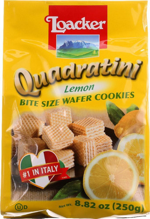 Loacker: Quadratini Lemon Wafer Cookies, 8.82 Oz