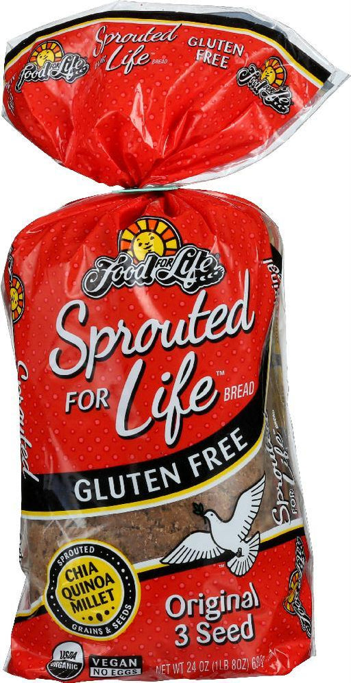 Food For Life: Sprouted For Life Gluten Free Original 3 Seed Bread, 24 Oz