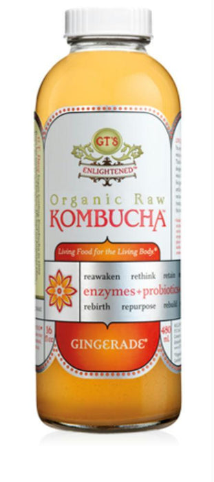 Gt's Enlightened Kombucha: Gingerade, 16 Oz