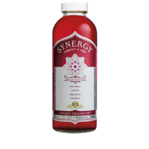 Gt Enlightened Kombucha: Synergy Cosmic Cranberry Drink,  16 Oz