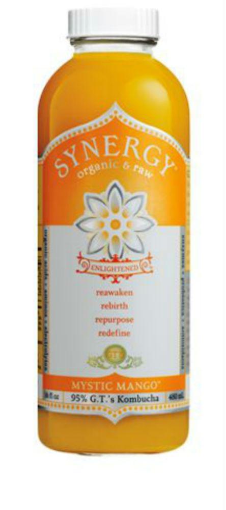 Gt's Enlightened Kombucha: Synergy Organic And Raw Kombucha Mystic Mango, 16 Oz