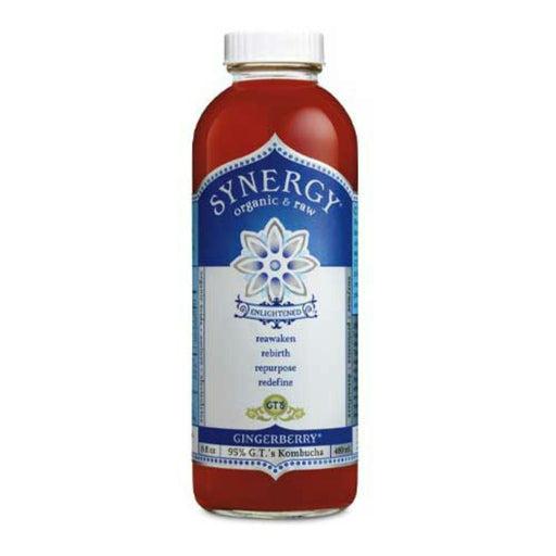 Gt's Enlightened Kombucha: Synergy Organic And Raw Kombucha Gingerberry, 16 Oz