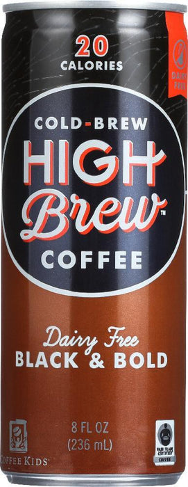 High Brew: Coffee Dairy Free Black & Bold, 8 Oz