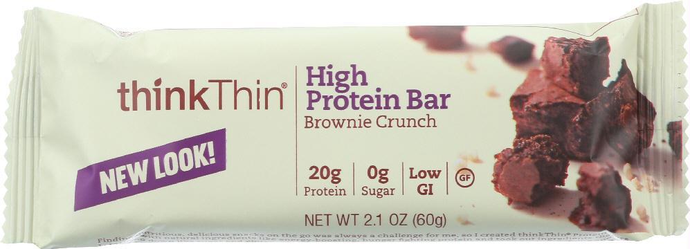 Thinkthin: Brownie Crunch High Protein Bar, 2.1 Oz