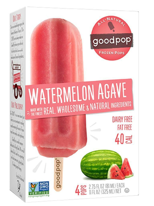 Goodpop: Watermelon Agave Real Wholesome & Natural Ingredients, Dairy Free, Fat Free, 4 Counts, 11 Oz