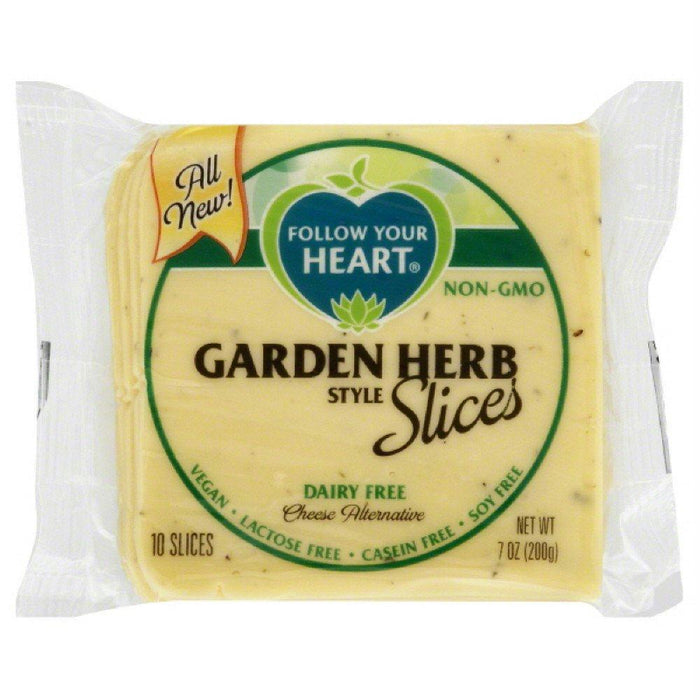 Follow Your Heart: Garden Herb Style Cheese Alternative Slices, 7 Oz