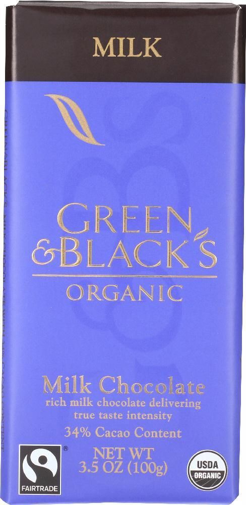 Green & Black's: Organic Milk Chocolate, 3.5 Oz