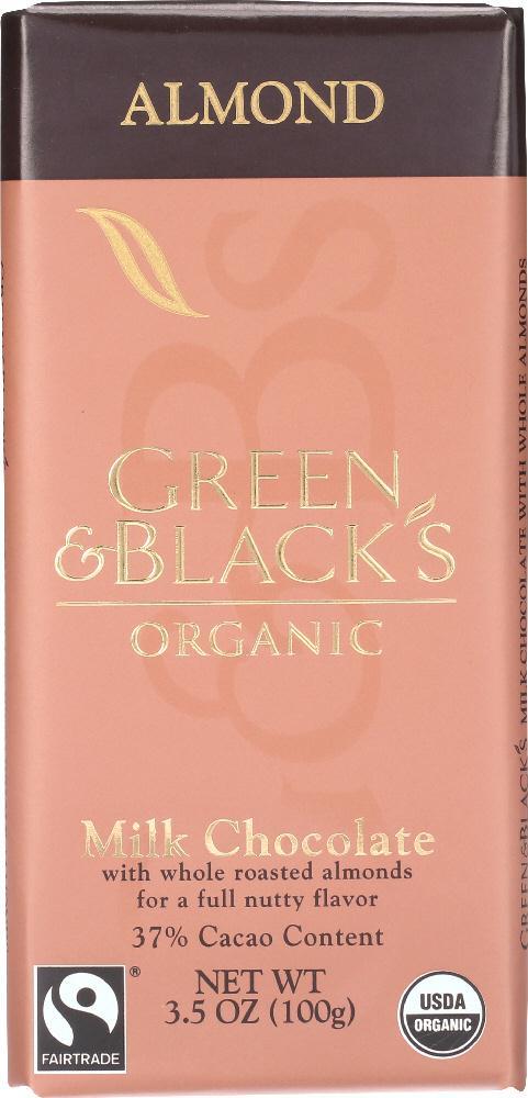 Green & Black's: Organic Milk Chocolate Almond, 3.5 Oz