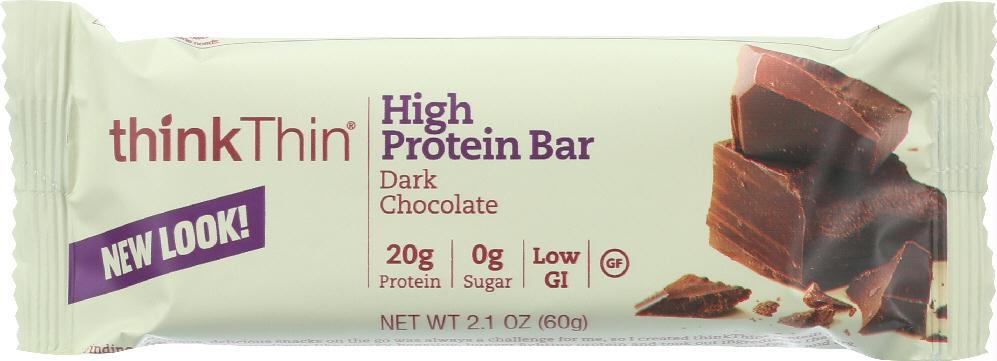 Think Products: Thinkthin High Protein Bar Dark Chocolate, 2.1 Oz