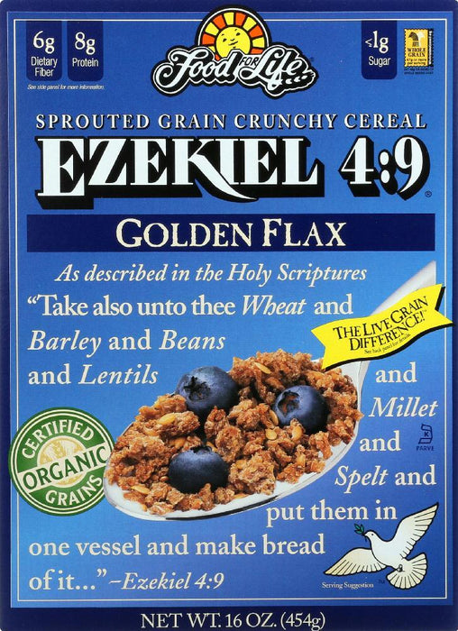 Food For Life: Ezekiel 4:9 Sprouted Grain Cereal Golden Flax, 16 Oz