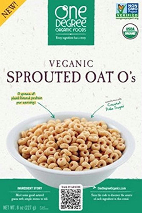 One Degree: Veganic Sprouted Oat O's Cereal, 8 Oz