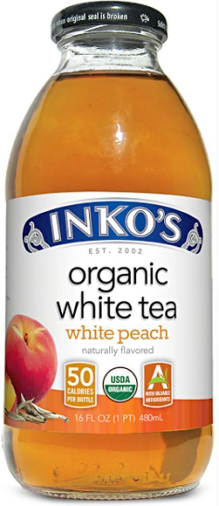 Inkos: Organic White Tea Peach, 16 Oz