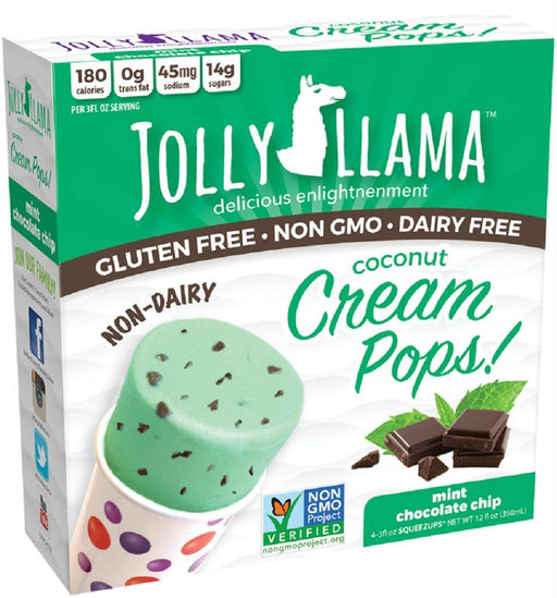 Jolly Llama: Coconut Cream Pops Mint Chocolate Chip, 12 Oz