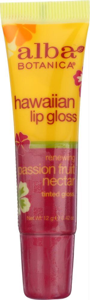 Alba Botanica: Lip Gloss Passion Fruit, 0.42 Oz