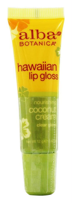 Alba Botanica: Lip Gloss Coconut Cream, 0.42 Oz