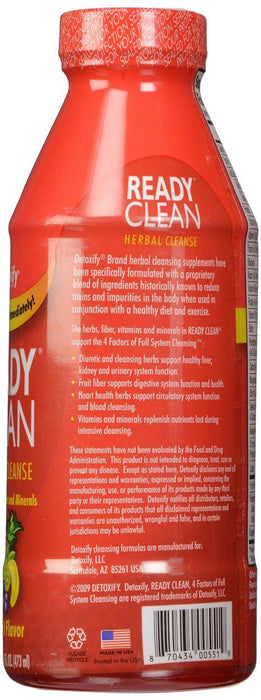 Detoxify: Ready Clean Herbal Cleanse Tropical Fruit Flavor, 16 Oz