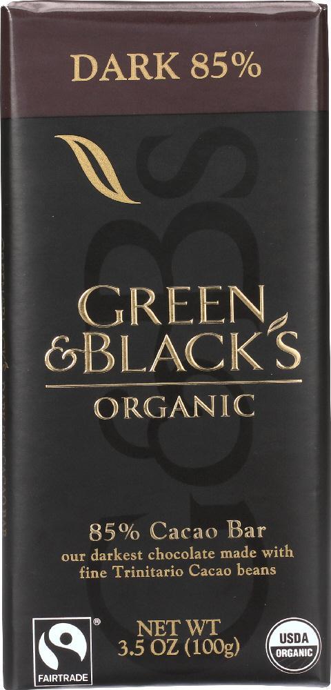 Green & Black's: Organic Chocolate Bar Dark 85% Cacao, 3.5 Oz