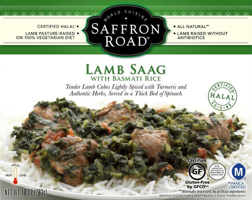 Saffron Road: Lamb Saag With Basmati Rice, 10 Oz