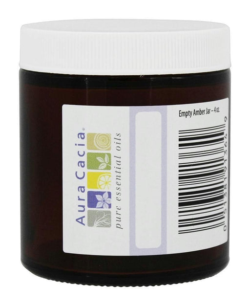 Aura Cacia: Amber Wide Mouth Jar With Writable Label, 4 Oz