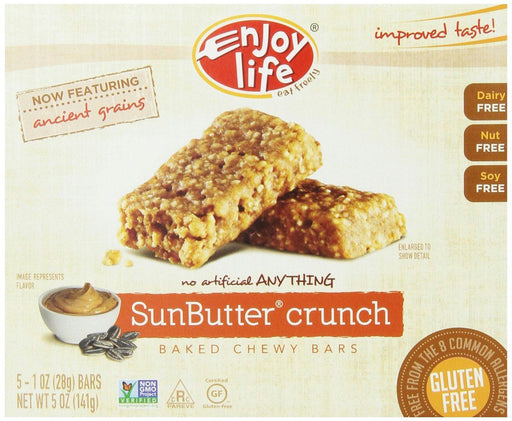 Enjoy Life: Oven Baked Chewy Bars Sunseed Crunch, 5 Oz