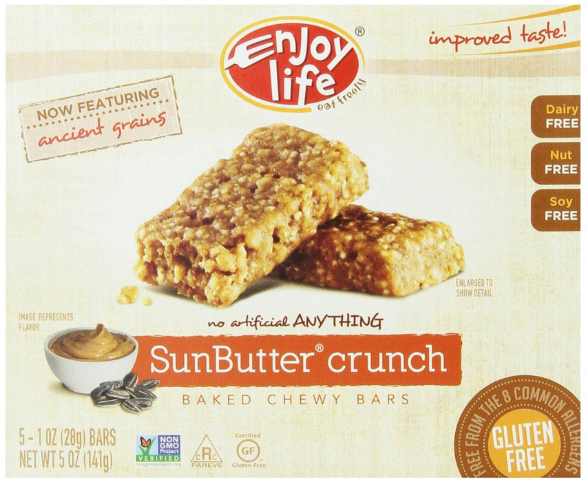 Enjoy Life: Oven Baked Chewy Bars Sunseed Crunch, 5 Oz