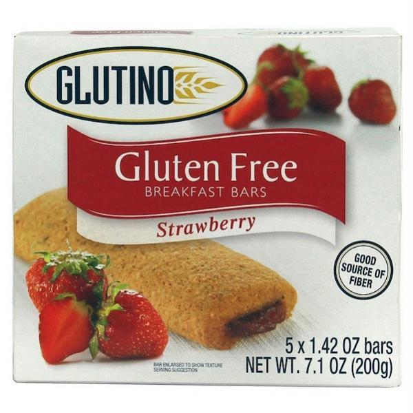 Glutino: Gluten Free 5 Breakfast Bars Strawberry, 7.05 Oz