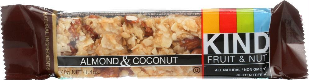 Kind: Fruit And Nut Bar Almonds And Coconut, 1.4 Oz