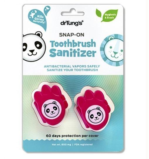 Dr Tungs: Kid's Snap-on Toothbrush Sanitizer, 2 Pc