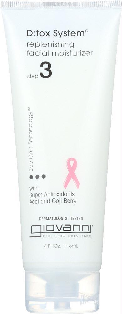 Giovanni Cosmetics: D:tox System Replenishing Facial Moisturizer Step 3, 4 Oz