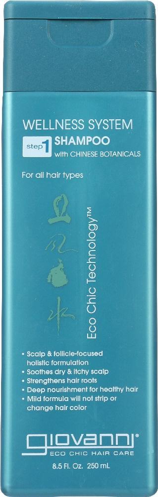 Giovanni Cosmetics: Wellness System Shampoo With Chinese Botanicals Step 1, 8.5 Oz