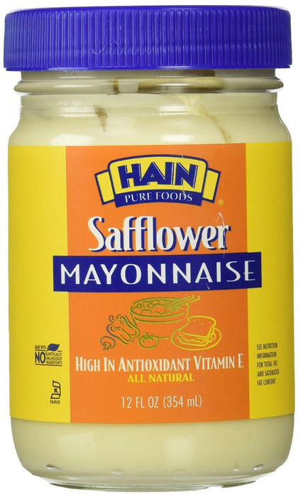 Hain Pure Foods: Safflower Mayonnaise, 12 Oz